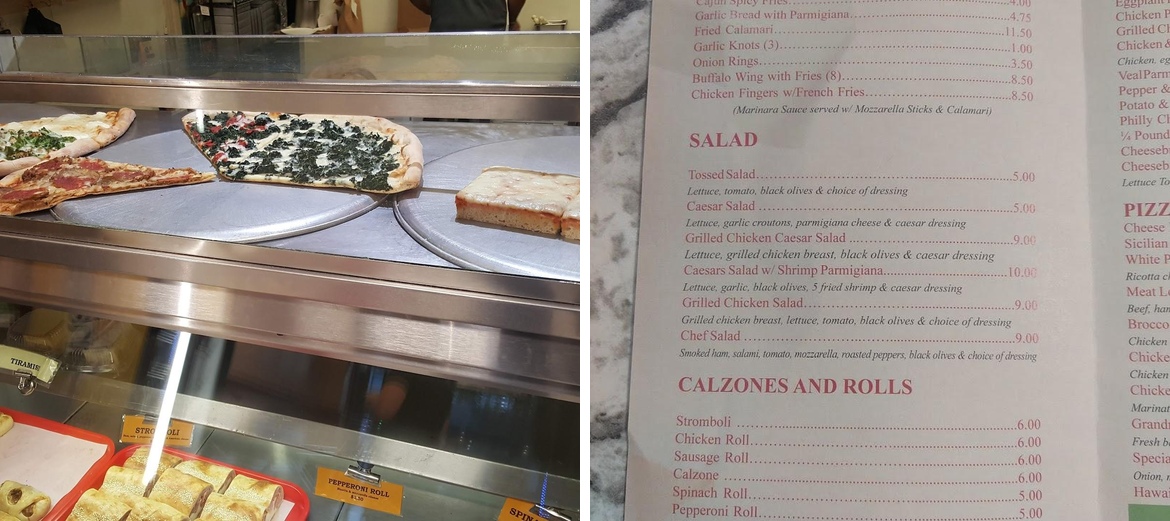 Villa Maria Pizzeria Menu