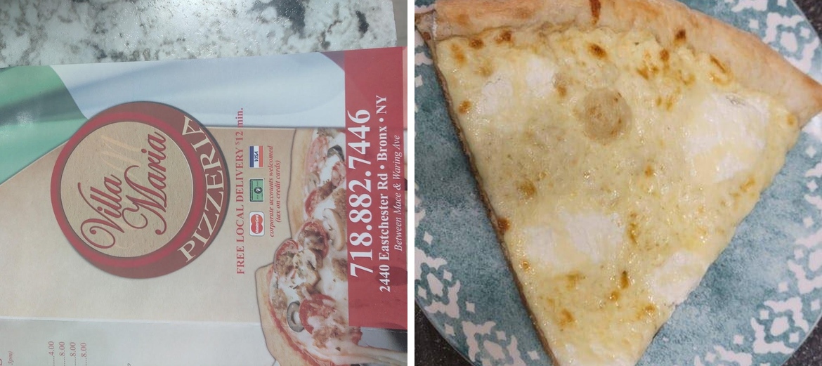 Villa Maria Pizzeria Menu