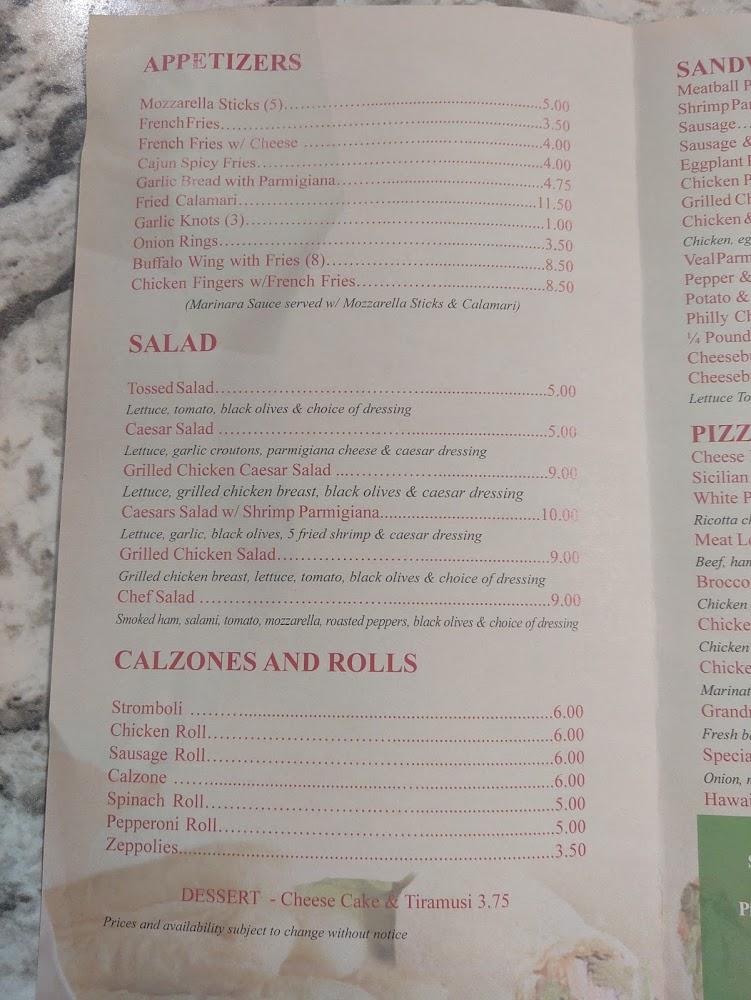 Villa Maria Pizzeria Menu image 1
